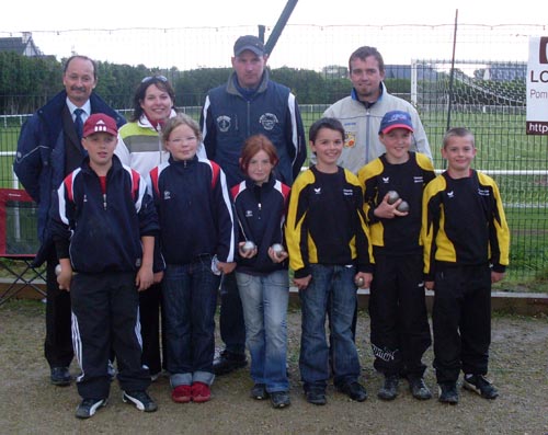 finalistes du championnat du morbihan triplette minime pétanque