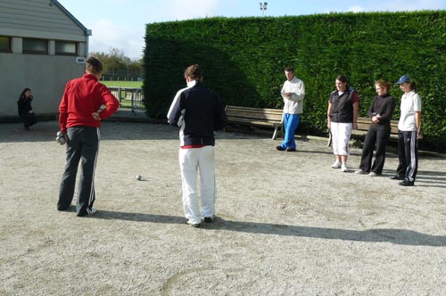 Parties de pétanque des féminines