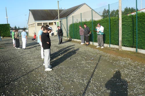 Parties de pétanque des jeunes