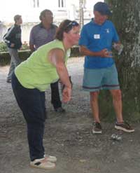 concentration sur l'objectif cochonnet