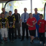 Les champions du Morbihan de pétanque en triplette minime à questembert