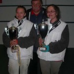 André Morice, président de Questembert, en compagnie des championnes.