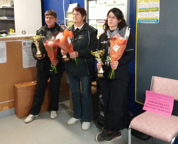 finalistes du championnat triplette féminin 2017 à l'ASPTT Vannes luscanen