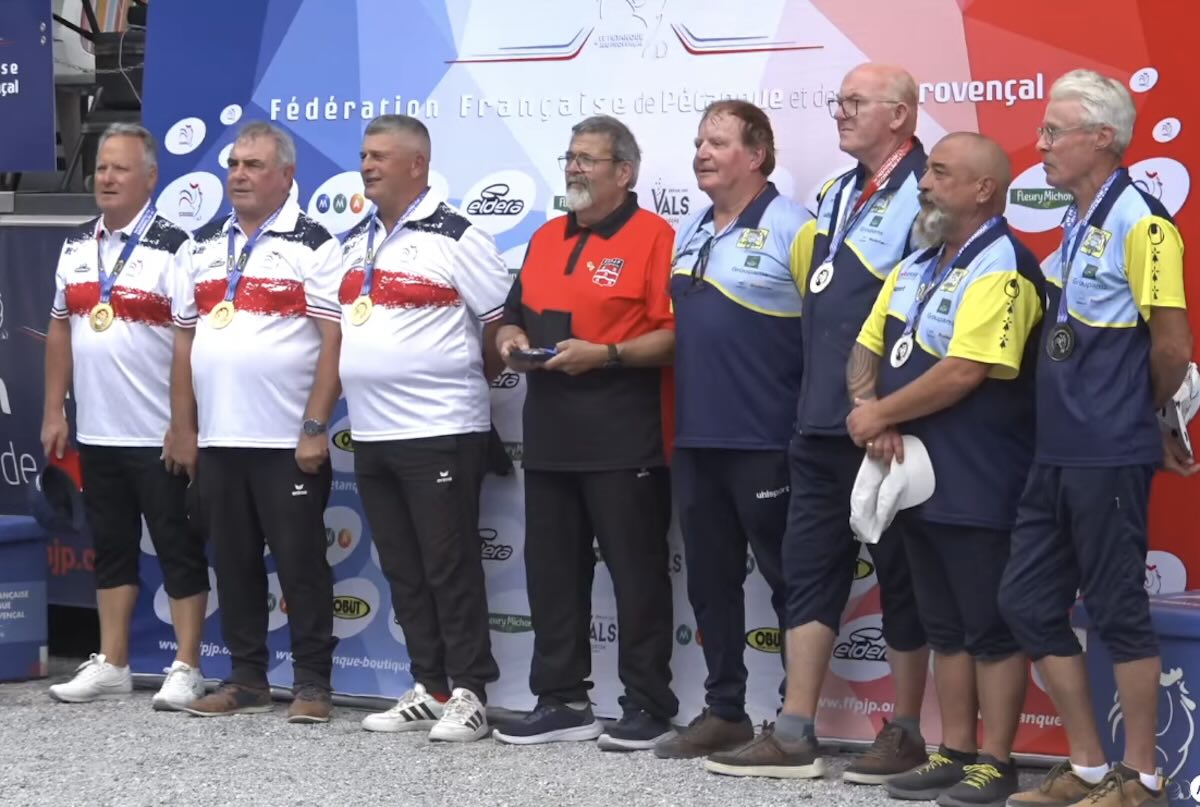 poduim du championnat de France de pétanque vétéran 2025
