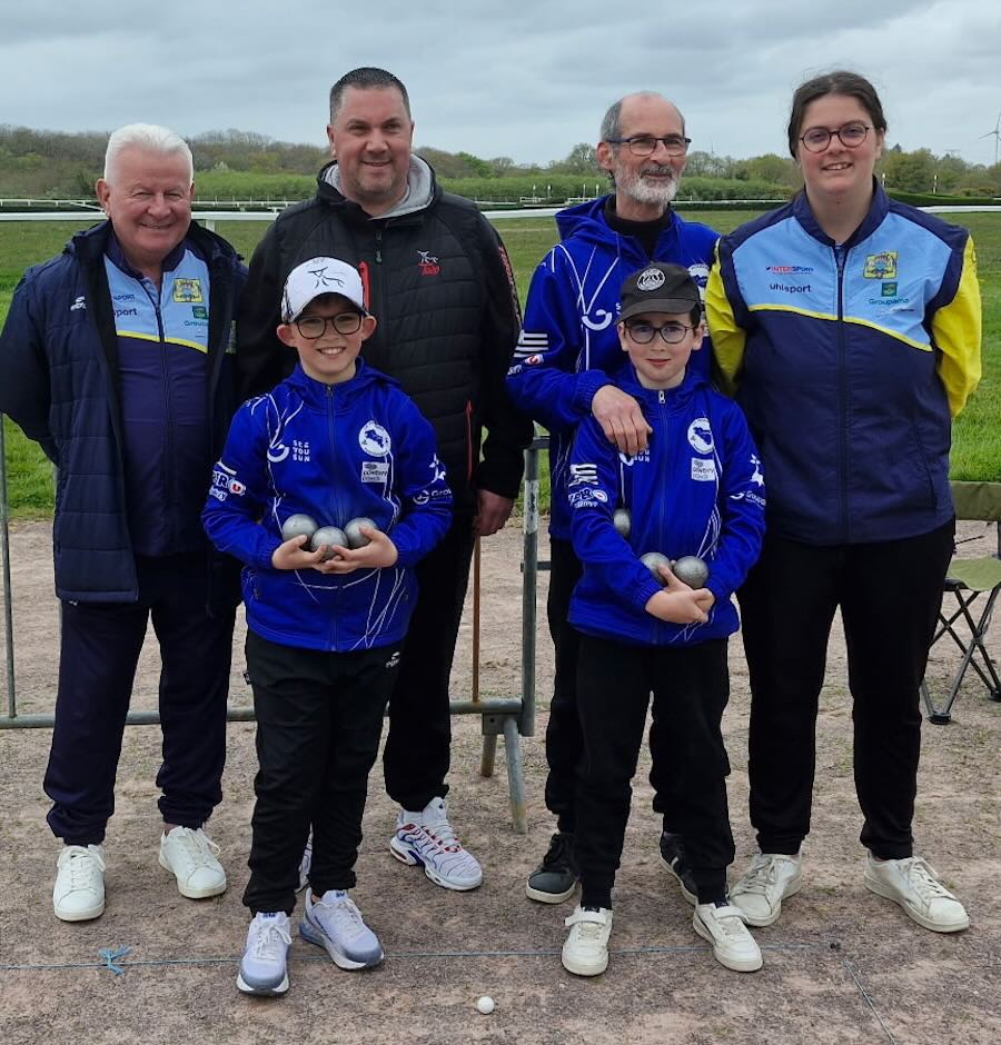 Finale minime au championnat du Morbihan de pétanque tête à tête 2026 à Questembert.